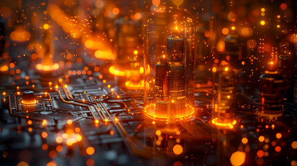 Fototapeta premium Glowing Lines of a Global Communication Network