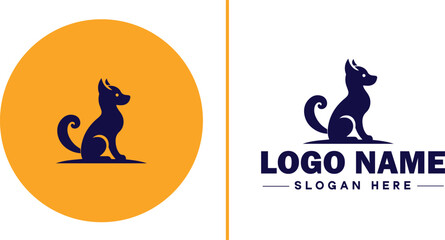 Pet Sitting icon Pet care Pet sitting service Pet minding flat logo sign symbol editable vector