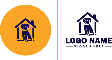 Pet Sitting icon Pet care Pet sitting service Pet minding flat logo sign symbol editable vector