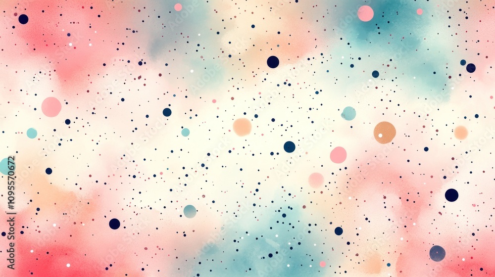 Poster abstract colorful background with dots