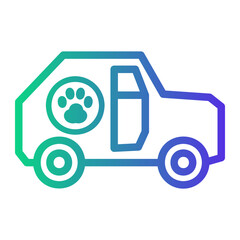 truck Line Gradient Icon