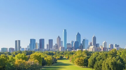 Obraz premium Vibrant city skyline symbolizing global market recovery and economic resurgence