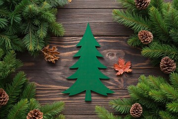 Isolated Scenic Green Spruce Cutout for Natural Design