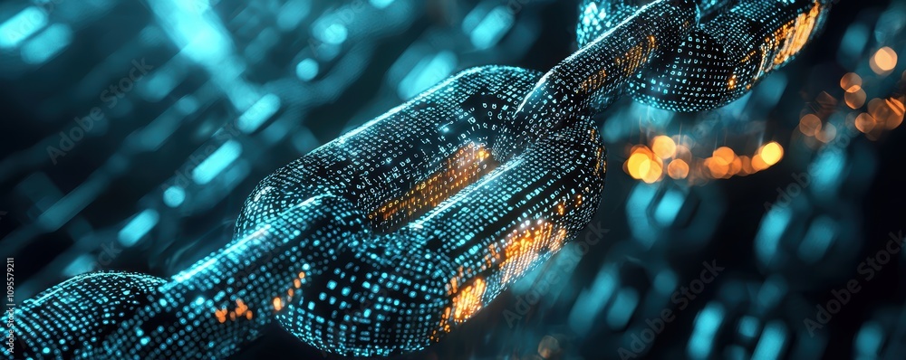 Poster blockchain financial report analysis digital environment data visualization technology global insigh