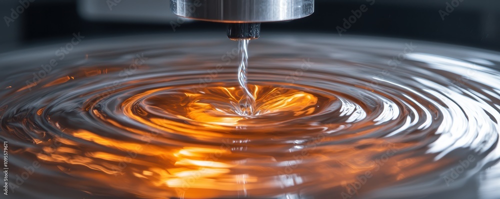 Poster fluid dynamics action in laboratory vortex formation science environment close-up viewpoint for rese