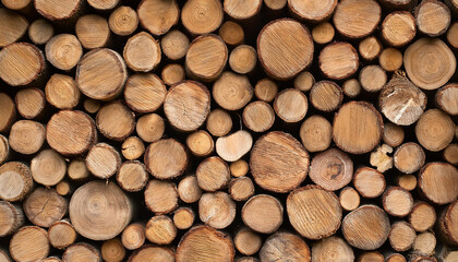 Pile of wood logs as background