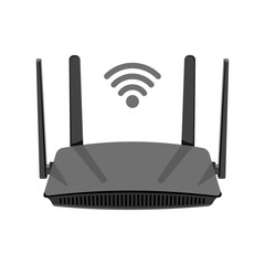 router flat icon-modem sign-wireless illustration-network illustration-adsl isolated-wifi vector