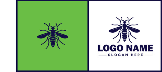  Pest Control icon Exterminating services Vermin control Insect control flat logo sign symbol editable vector