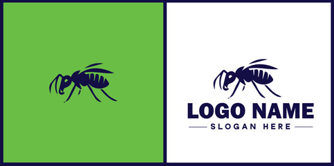  Pest Control icon Exterminating services Vermin control Insect control flat logo sign symbol editable vector