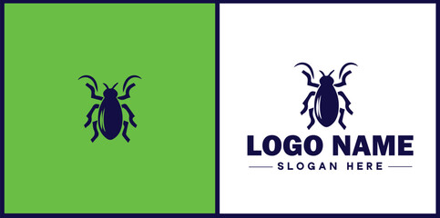  Pest Control icon Exterminating services Vermin control Insect control flat logo sign symbol editable vector