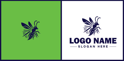 Pest Control icon Exterminating services Vermin control Insect control flat logo sign symbol editable vector
