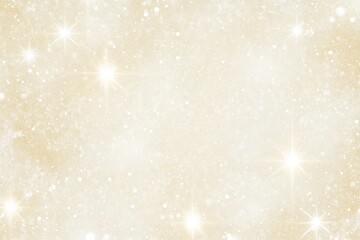 Soft Ivory and Gold Glitter Background with Elegant Glow