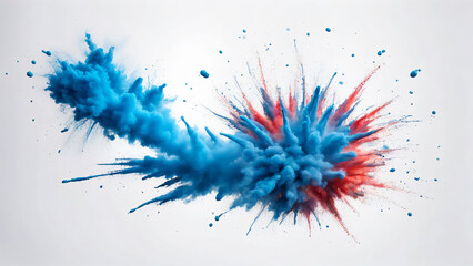 Dynamic Ink Explosion on White Background