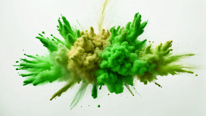 Dynamic Ink Explosion on White Background