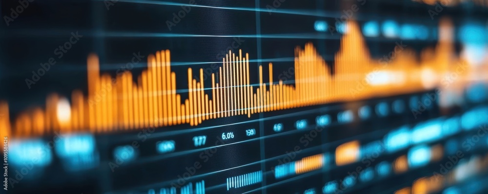 Poster solar panel texture analysis financial graph metrics technology insight macro view economic trends