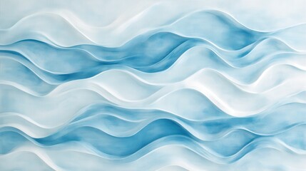 Fototapeta premium The image is a blue and white wave that is very long