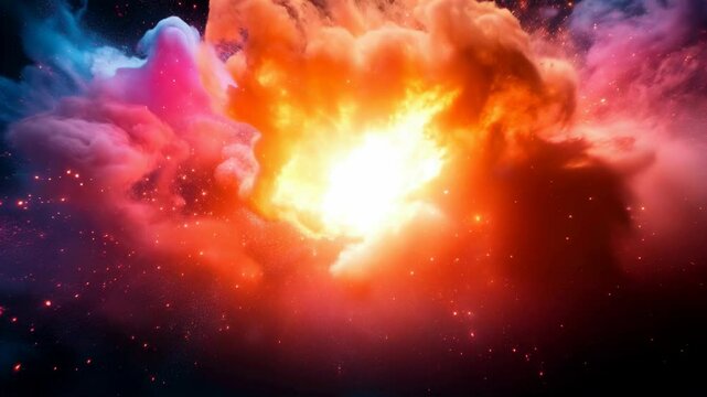 Stunning Cosmic Clouds with Colorful Explosions of Light