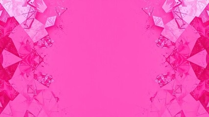 Distorted pink background with geometric shapes and abstract patterns, swirling shapes, colorful background
