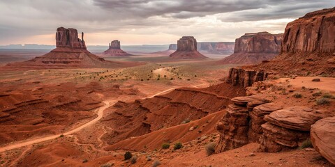 Earthy red background with visible rock formations and geological features, geometric patterns, red land texture, rocky outcroppings, earthy tones, terracotta soil composition