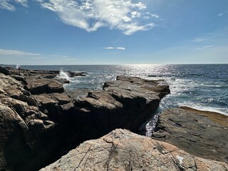 rocks and sea view