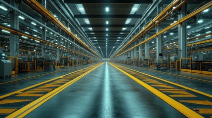 Fototapeta premium Industrial Factory Interior