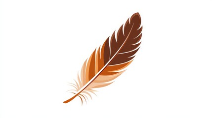 Obraz premium Elegant Feather Logo Design for Creative Projects