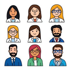 Hand-Drawn Diverse People Icons for Data Science