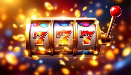 Stylized Slot Machine: Abstract Symbol Design and Light Effects