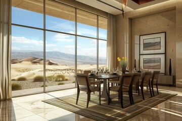 interior of a modern dining room