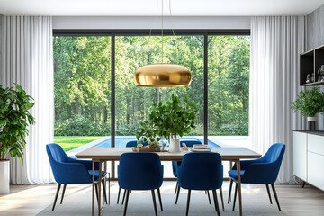 Fototapeta premium Interior dining area. 3d illustration
