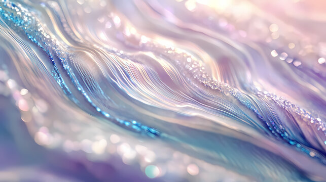 Close-up of iridescent pearl shell texture with soft natural ripples. minimal background for design. Iridescent Pearl Shells. Illustration