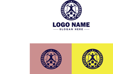Sports Club icon Athletic club Sports association Recreation club flat logo sign symbol editable vector