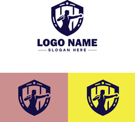 Sports Club icon Athletic club Sports association Recreation club flat logo sign symbol editable vector