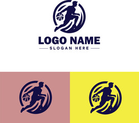 Sports Club icon Athletic club Sports association Recreation club flat logo sign symbol editable vector