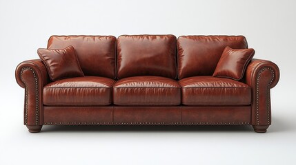 Fototapeta premium Brown Leather Sofa