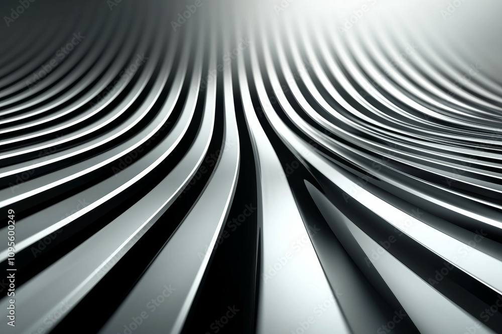 Poster the image is a close up of a series of metal lines that are curved and twisted