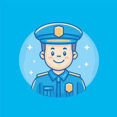 vector illustration of police officer