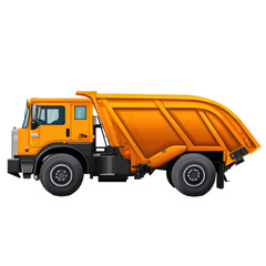 Garbage Truck isolate on transparent background PNG