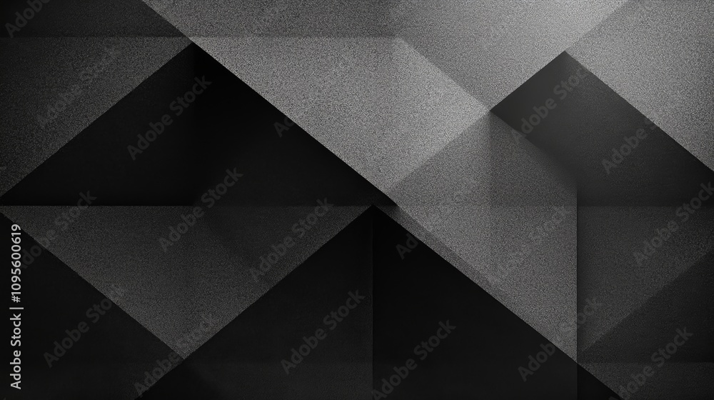 Poster abstract geometric black gray digital art background with polygons gradients shapes and minimalist d