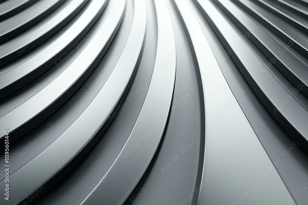 Poster the image is a close up of a series of silver lines that appear to be curved