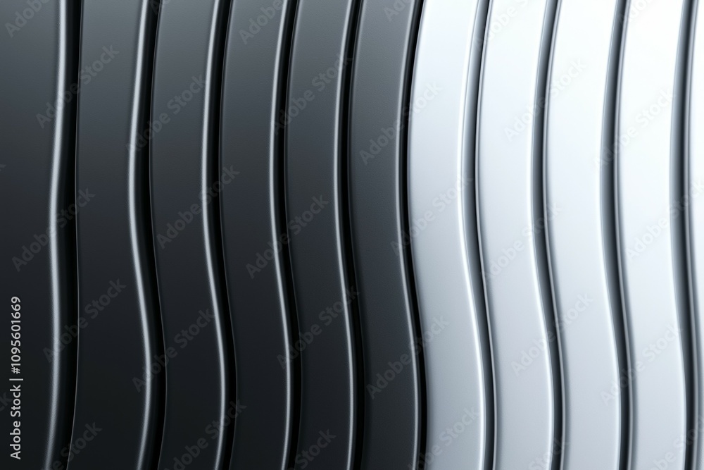 Poster the image is a series of black and white lines that are curved and wavy