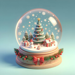 City Christmas in Snow Globe