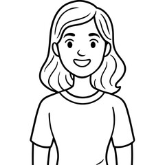 cute young woman standing and smiling