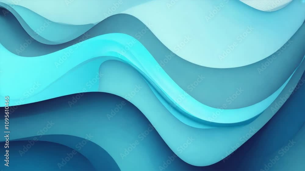 Poster abstract blue waves soothing background design with smooth curves and gradients for tranquility and 