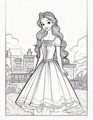 Fototapeta premium fairy tale colouring sheets for older children and adults 