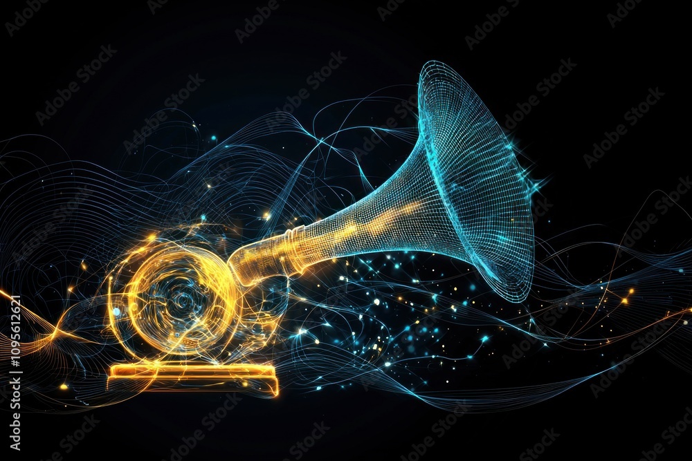 Aufkleber dynamic sound visualization digital realm graphic design abstract environment artistic perspective m