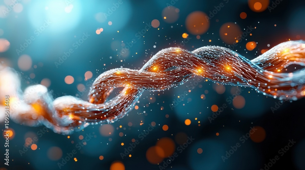 Poster futuristic ai chip in action with dynamic design