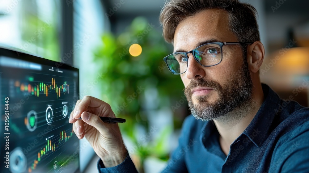 Poster professional analyst using data analytics tools