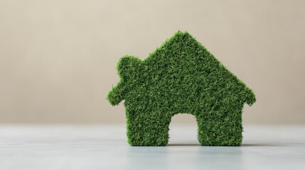 Naklejka premium Eco-Friendly House Made of Grass