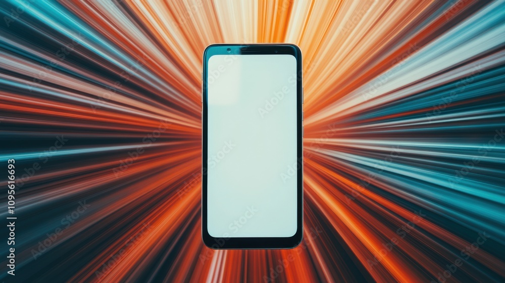 Poster vibrant introduction of a new dynamic phone concept